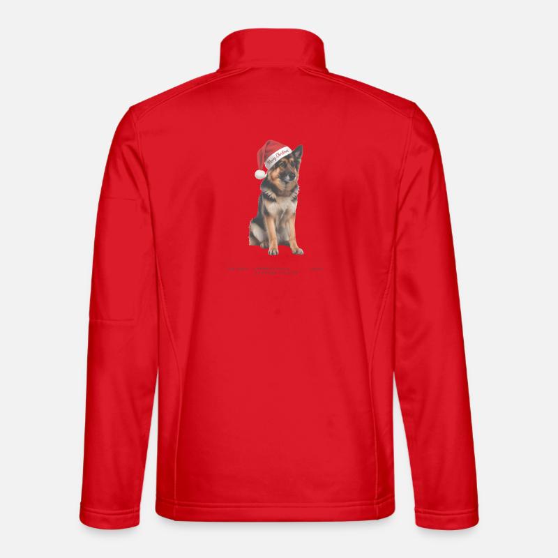 Deutscher Schäferhund Weihnachtsmütze Unisex Softshelljacke