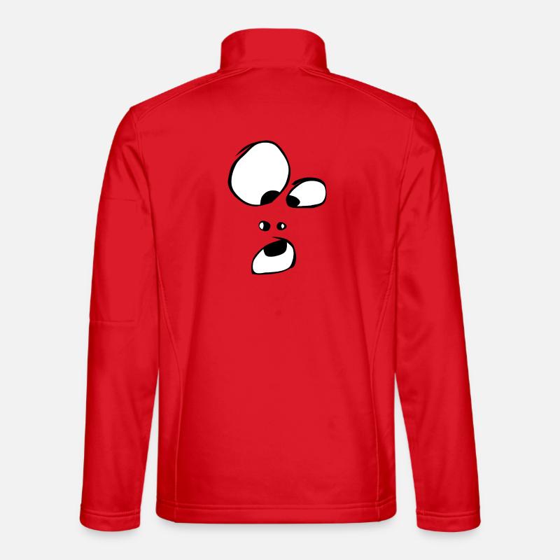 oho ! Gesicht Geist Gespenst Halloween Comic - Unisex Softshelljacke - Rot
