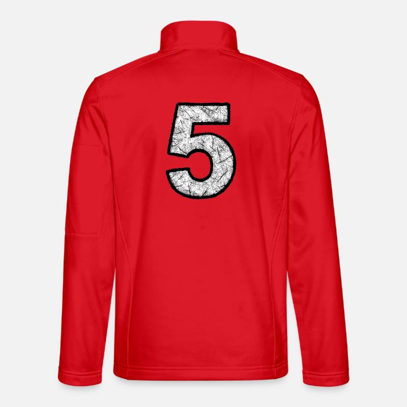 Fünf Grunge Textur - Unisex Softshelljacke - Rot