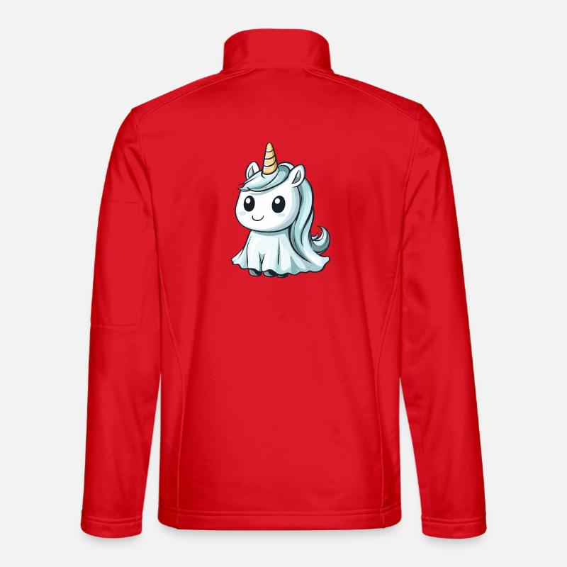Einhorn Halloween Geist - Unisex Softshelljacke - Rot