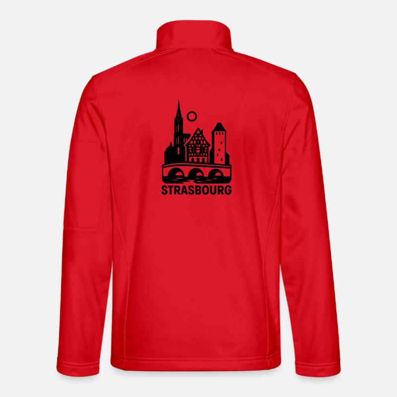 Strasbourg Silhouette - Unisex Softshell Jacket - red