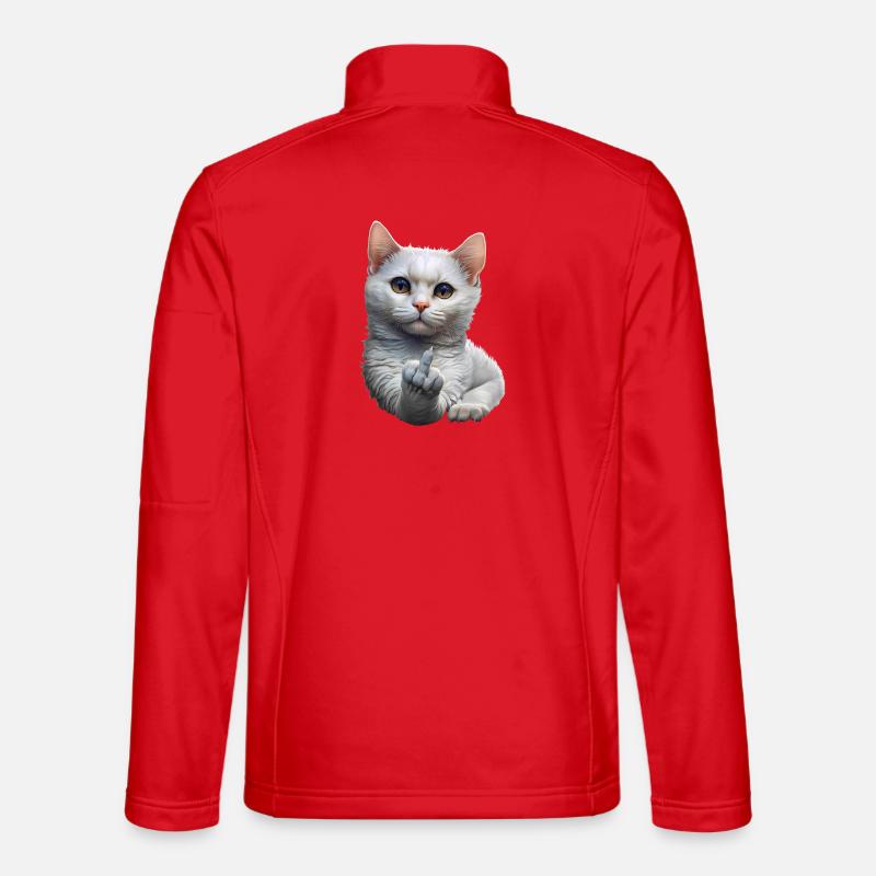Cat - Unisex Softshell Jacket - red