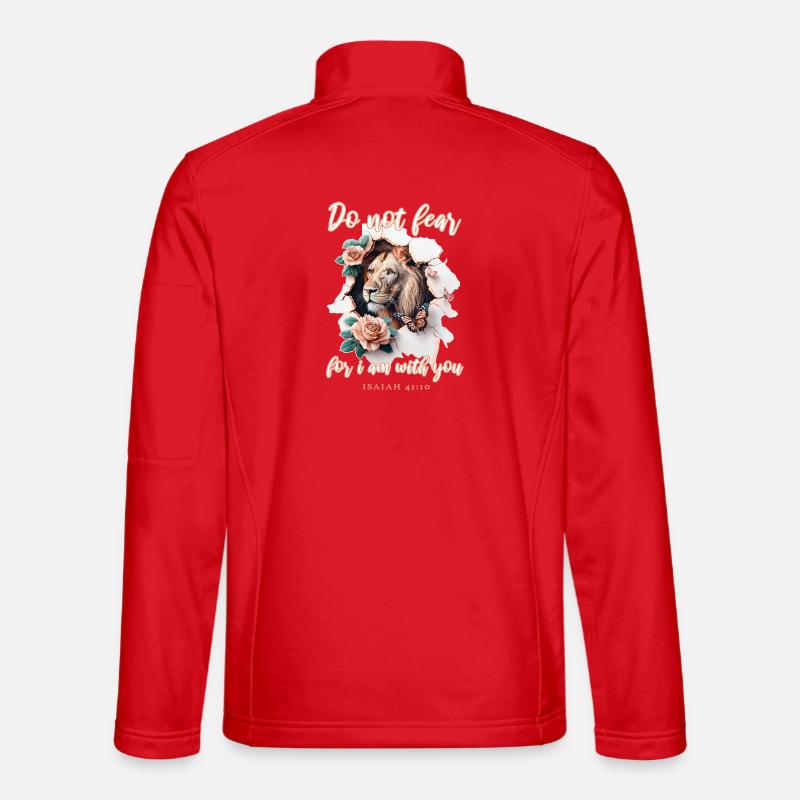 Löwe Bibelvers - Unisex Softshelljacke - Rot