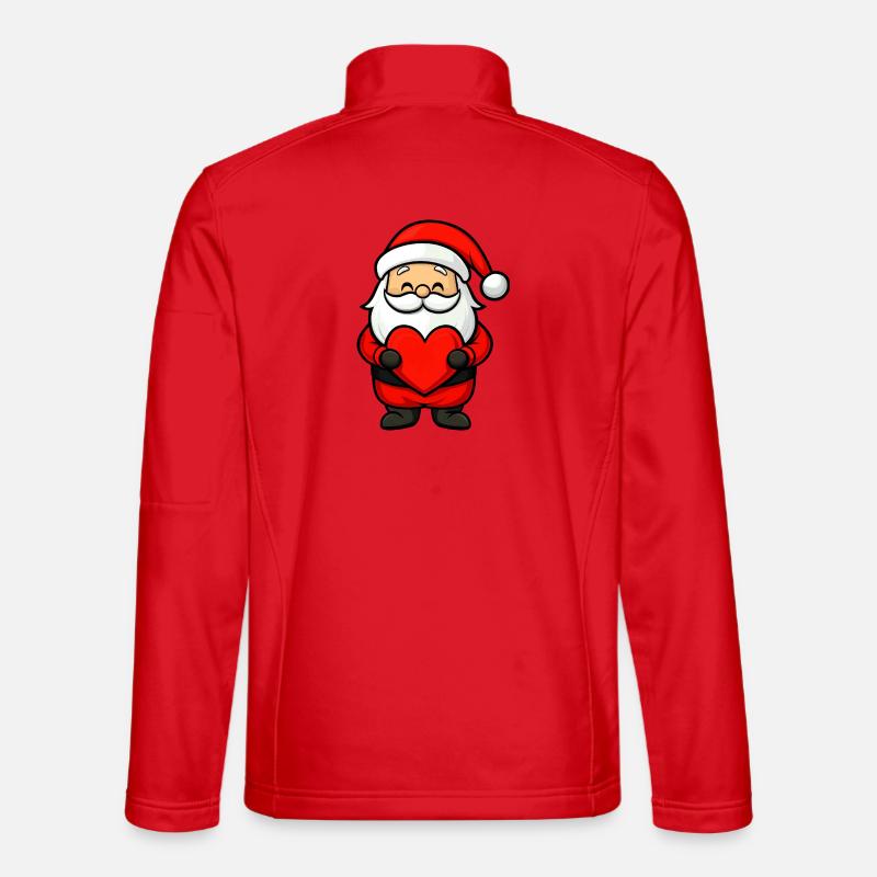 Weihnachtsmann mit Herz Unisex Softshelljacke