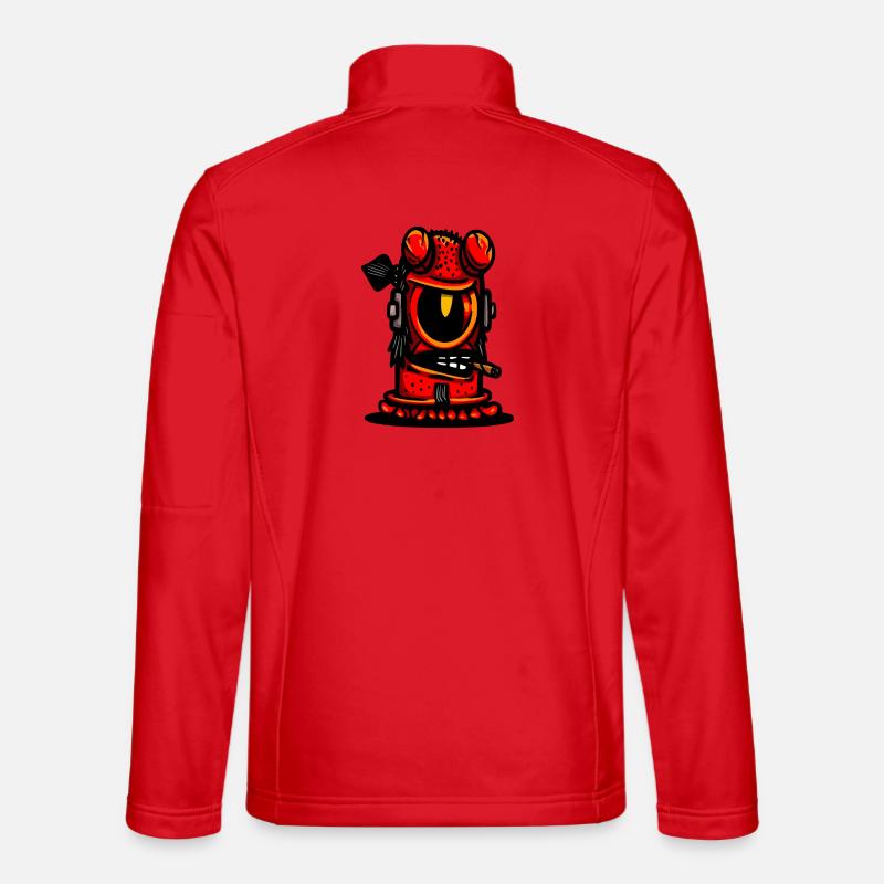 Red Devil Cigar Karikatur - Unisex Softshelljacke - Rot