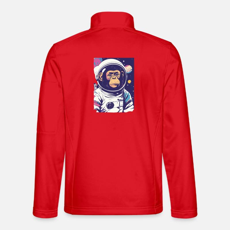 Astronauts chimpanzee in space Unisex Softshell Jacket