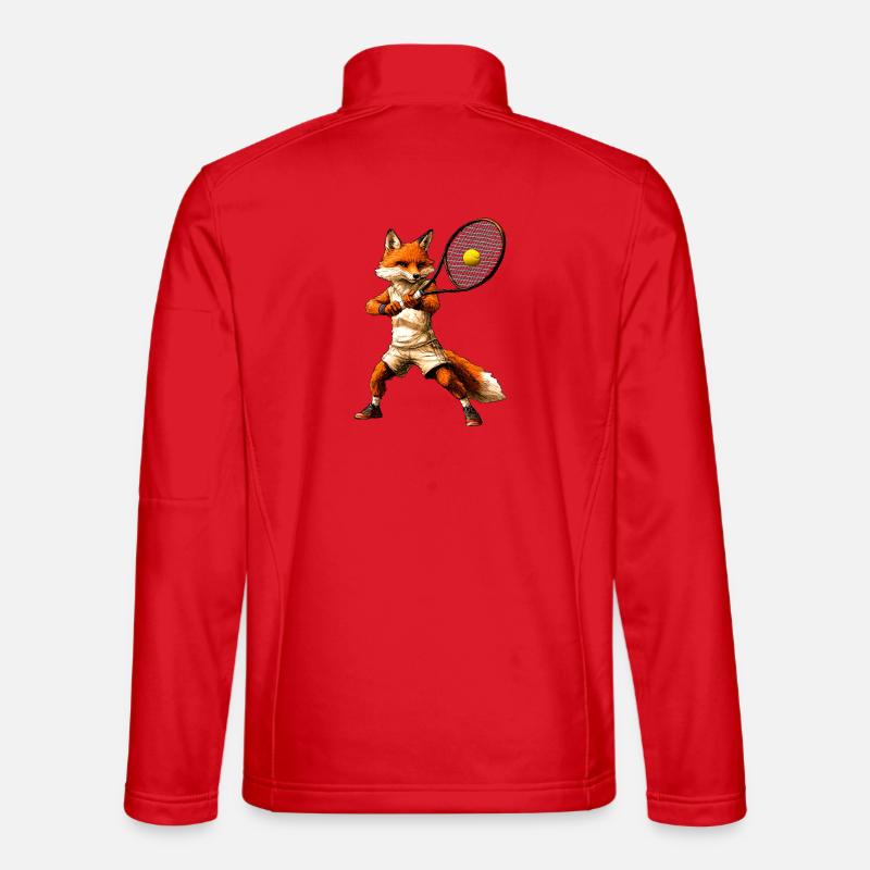 Fuchs Tennisspieler - Unisex Softshelljacke - Rot
