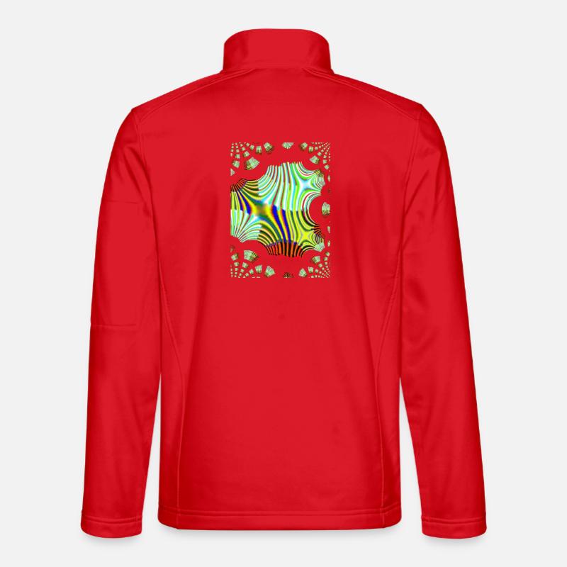 Psychedelic Neon Waves Pattern Unisex Softshell Jacket