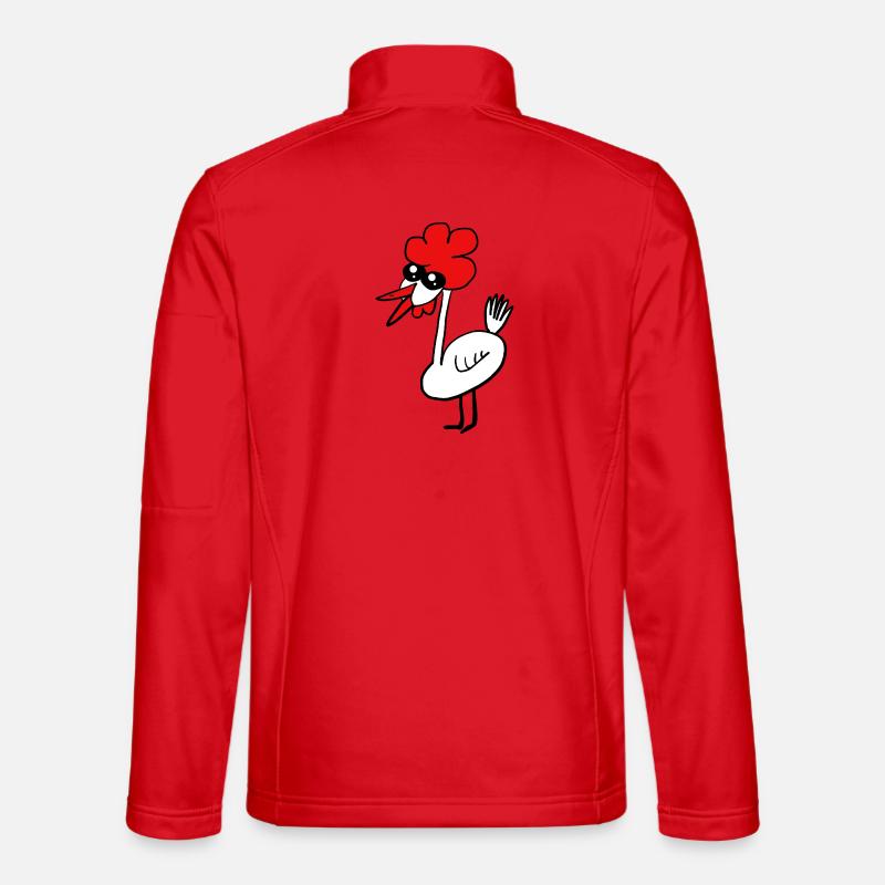 poulet poulets volaille drôle - Veste en tissu softshell Unisexe - rouge