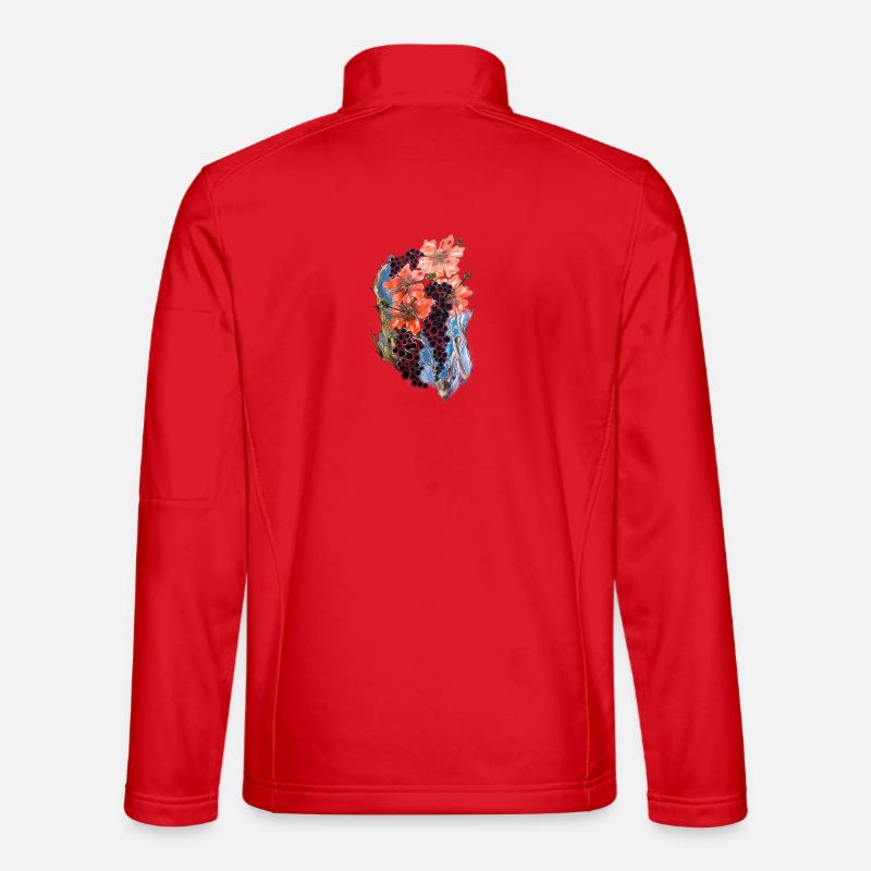 flower art - Unisex Softshell Jacket - red