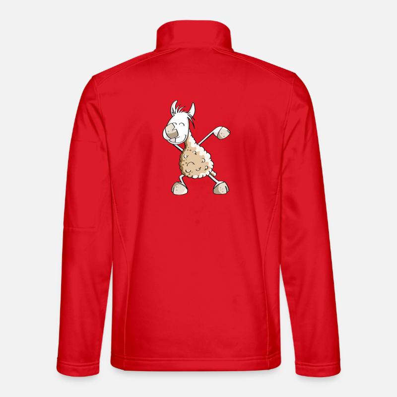 Dab Dance Lama - Dabbing Alpaka - Fun Comic Unisex Softshelljacke