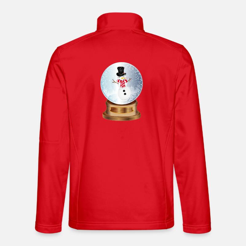 beautiful nostalgic snow globe with snowman Unisex Softshell Jacket