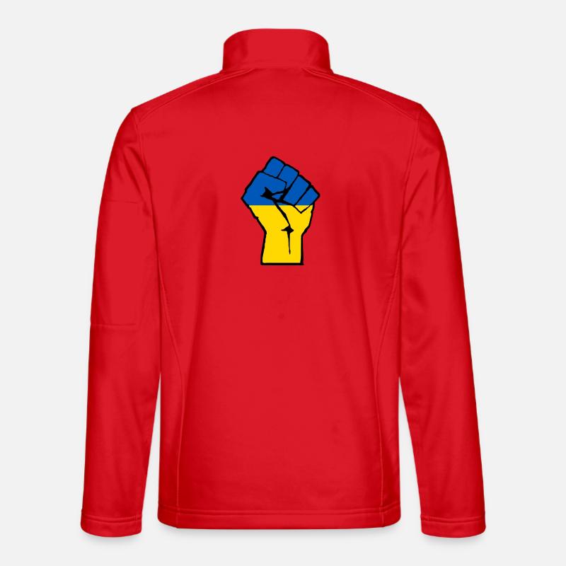 Ukraine Fausthand - Unisex Softshelljacke - Rot