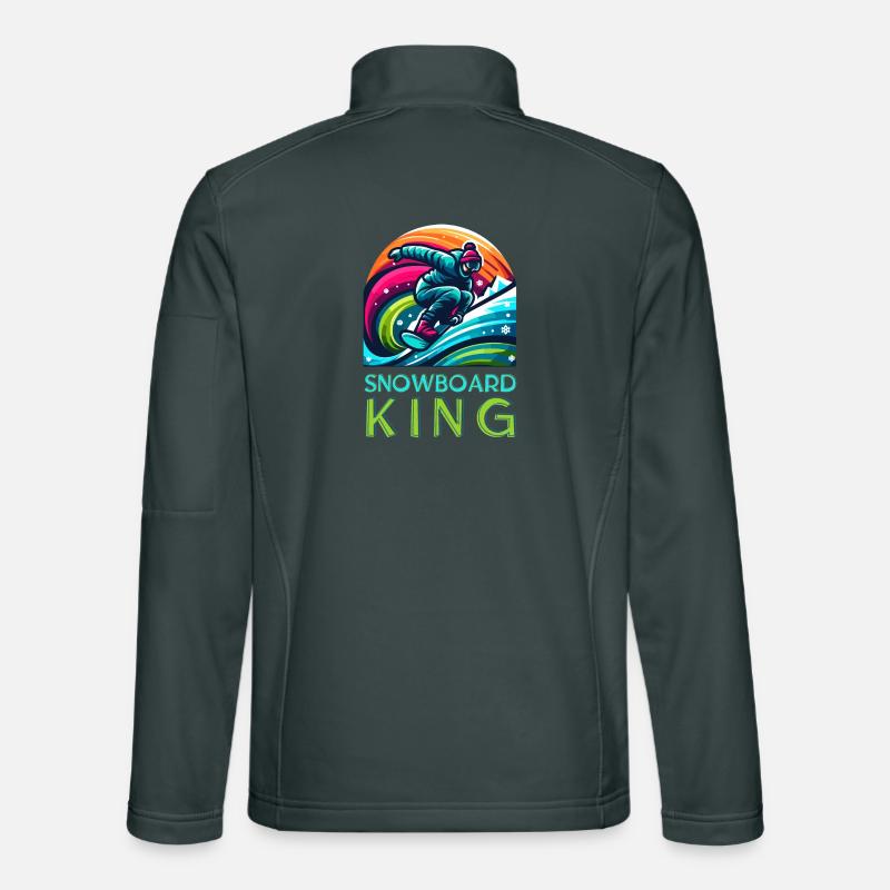 Lebendiges Snowboarden KIng Warrior Illustration Unisex Softshelljacke