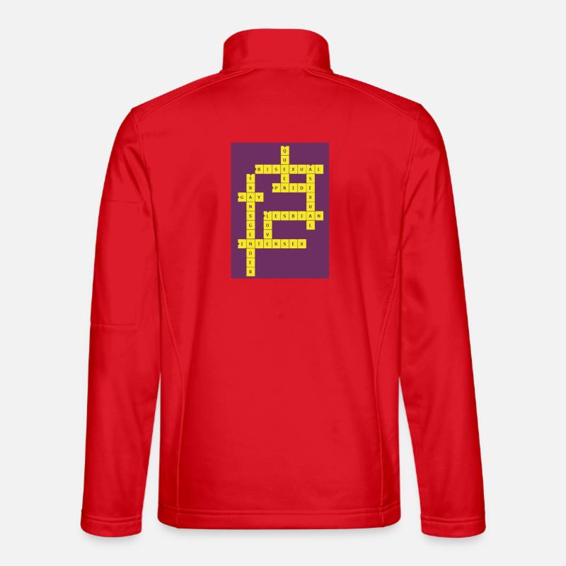 Kreuzworträtsel Divers - Unisex Softshelljacke - Rot
