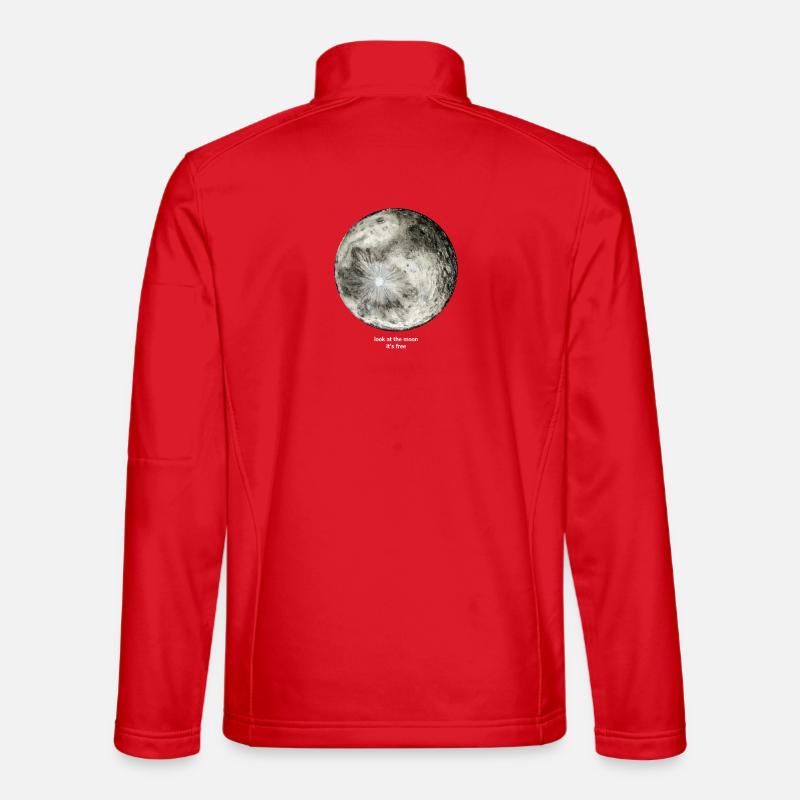 regarde la lune, c'est gratuit (lettres blanches) Veste en tissu softshell Unisexe