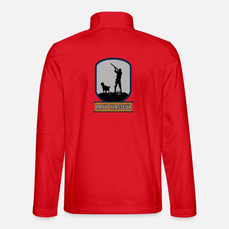 Grandpa hunter - Unisex Softshell Jacket - red