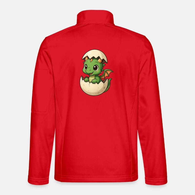 Bébé Dragon Mignon, Tout Juste Éclos. pour Enfants Veste en tissu softshell Unisexe