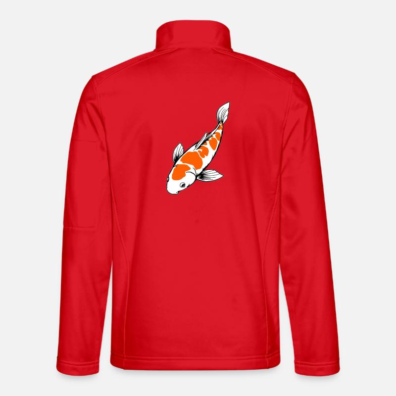 Koi Fisch - Unisex Softshelljacke - Rot
