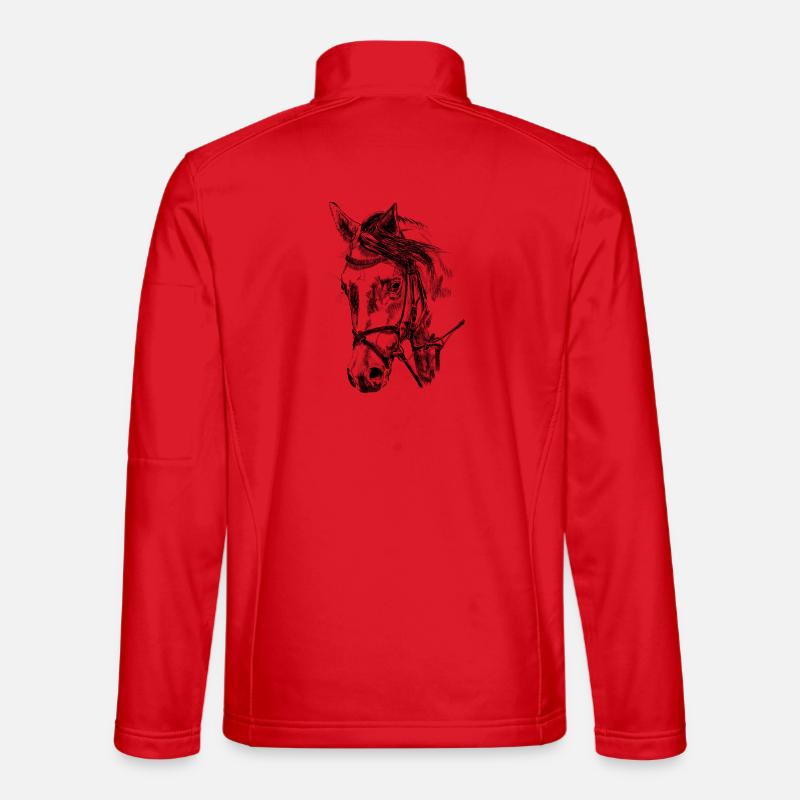 Horse - Unisex Softshell Jacket - red