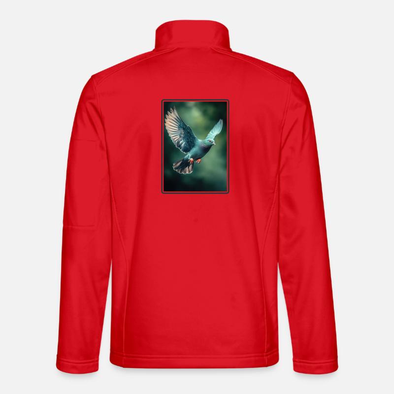 Tauben Taube - Unisex Softshelljacke - Rot
