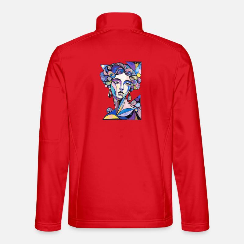 psychedelic surrealism - Unisex Softshell Jacket - red