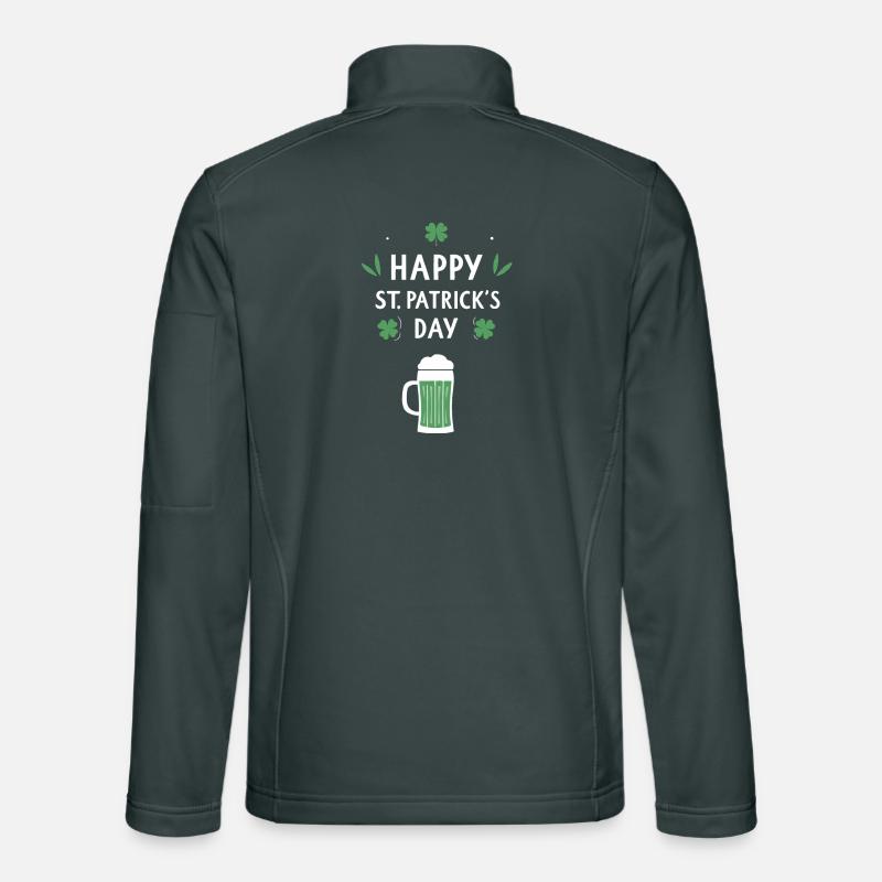 Saint-Patrick Bière et Trèfles Veste en tissu softshell Unisexe