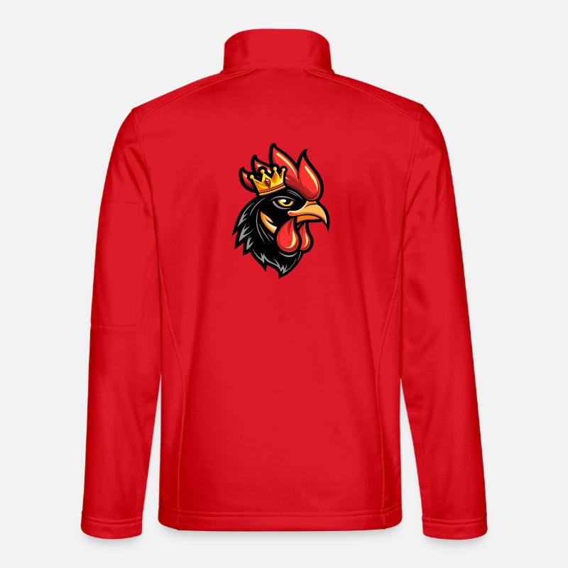 Couronne de tête de coq - Veste en tissu softshell Unisexe - rouge