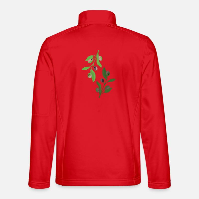 branches d’olivier, vert rose Veste en tissu softshell Unisexe
