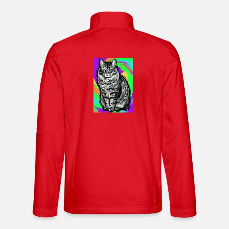 cat - Unisex Softshell Jacket - red