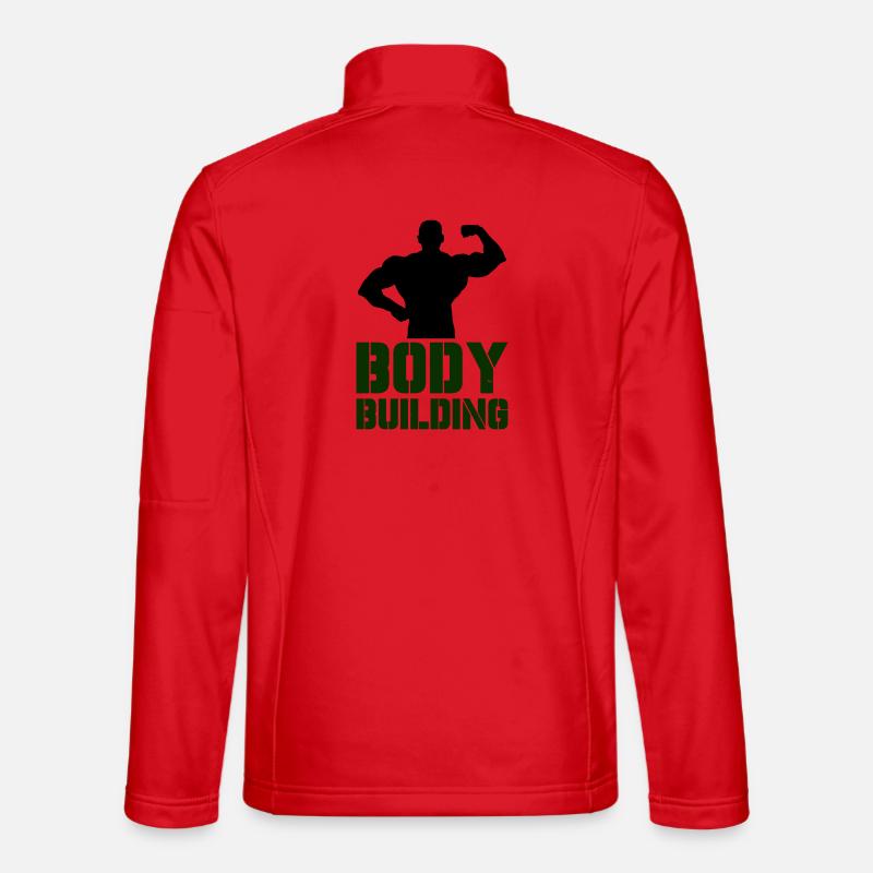 Typographie puissante du culturisme Veste en tissu softshell Unisexe