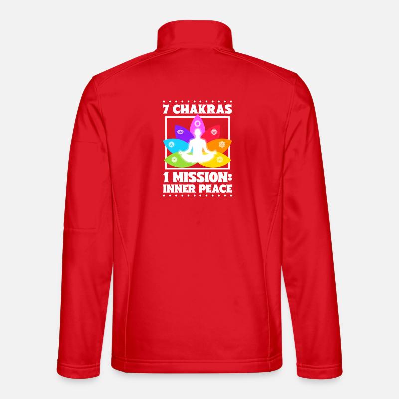 7 Chakren – Innerer Frieden - Unisex Softshelljacke - Rot