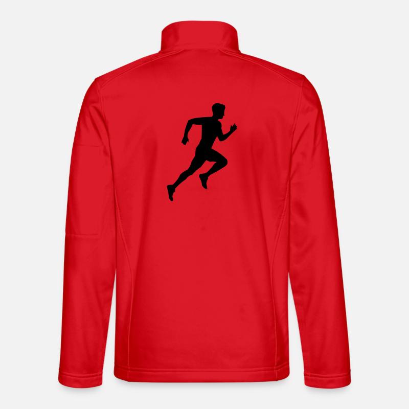 rennen_silhouette - Unisex Softshelljacke - Rot