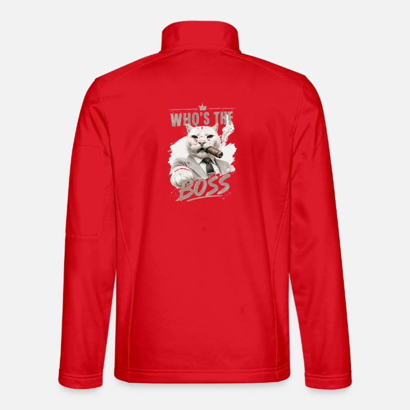 Katzenboss im Anzug - Unisex Softshell Jacket - red