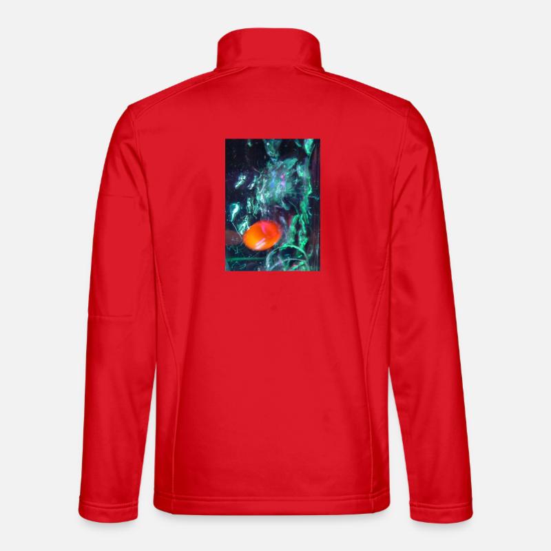 Neon-Nebel mit orangefarbenem Kern Unisex Softshelljacke
