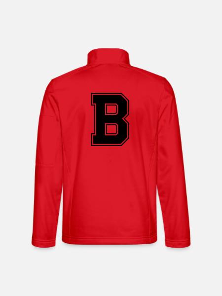 B_Buchstabe - Unisex Softshelljacke - Rot