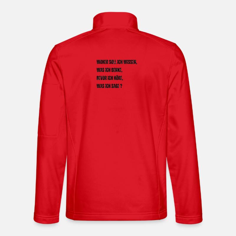 Lebensklischees Hinterfragt - Unisex Softshelljacke - Rot