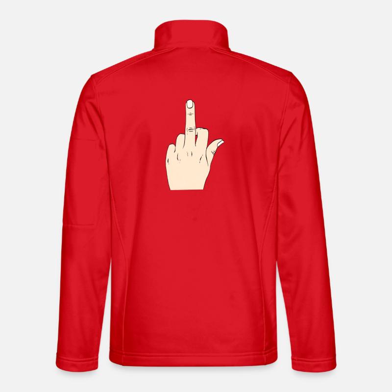 Mode doigt du milieu Veste en tissu softshell Unisexe
