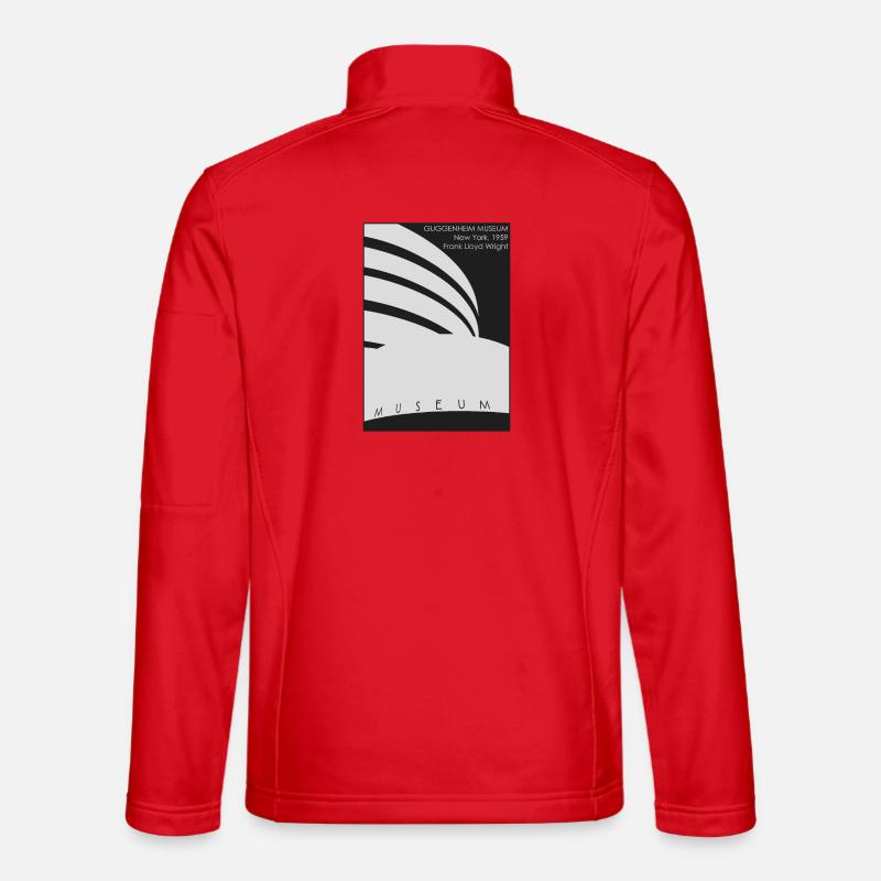 Modern architecture: Guggenheim Museum - Unisex Softshell Jacket - red