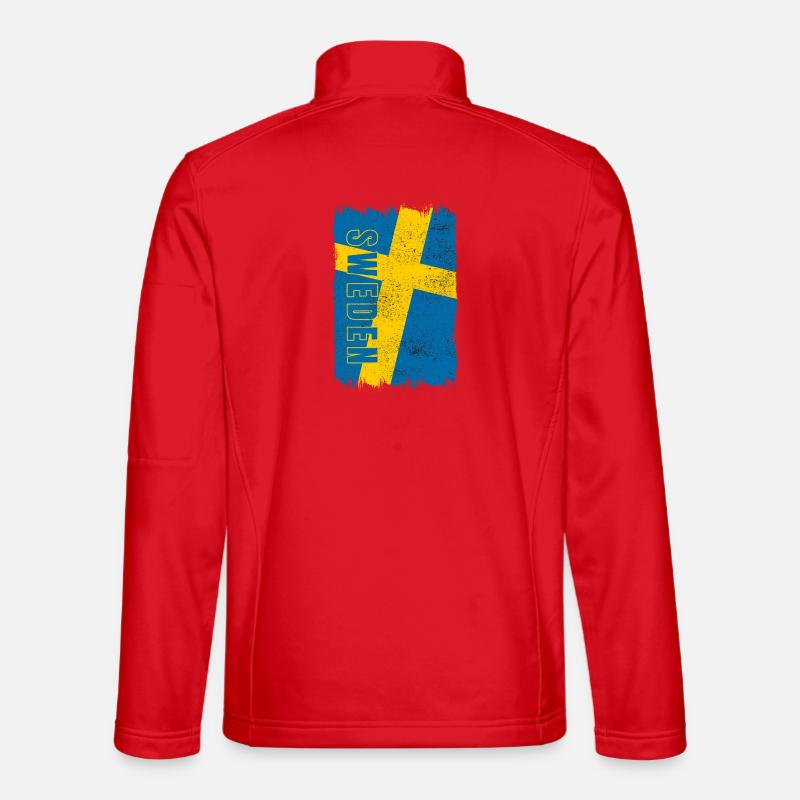 Sweden flag - Unisex Softshell Jacket - red
