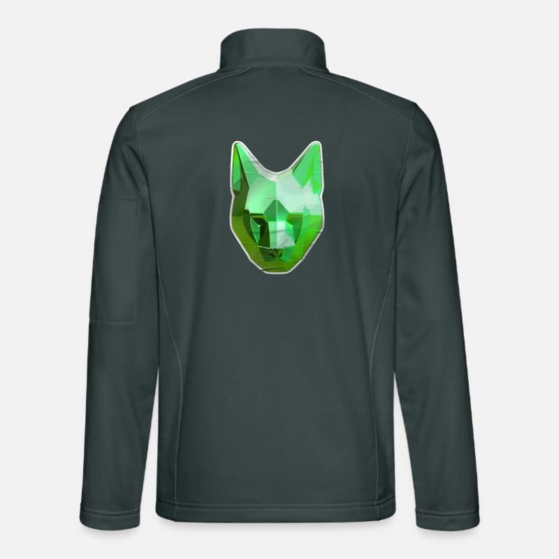 Chat Cristal Vert Veste en tissu softshell Unisexe