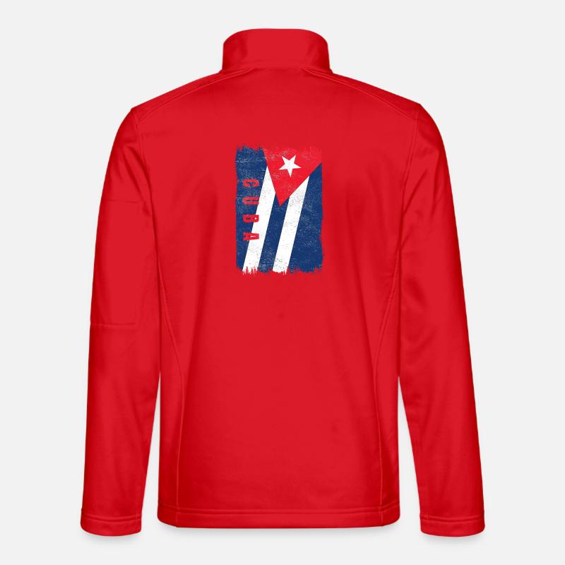 Drapeau de Cuba Veste en tissu softshell Unisexe