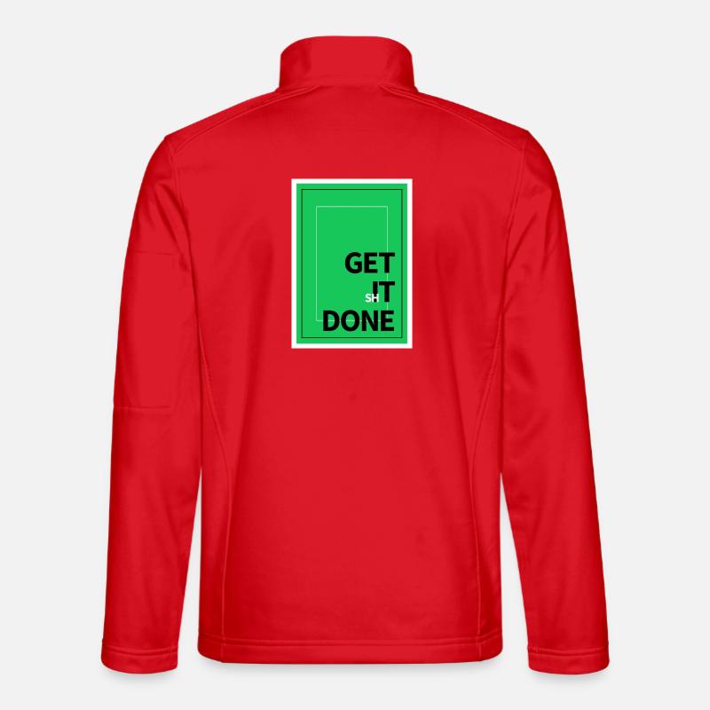 Motivation Get It Done Textdesign - Unisex Softshelljacke - Rot