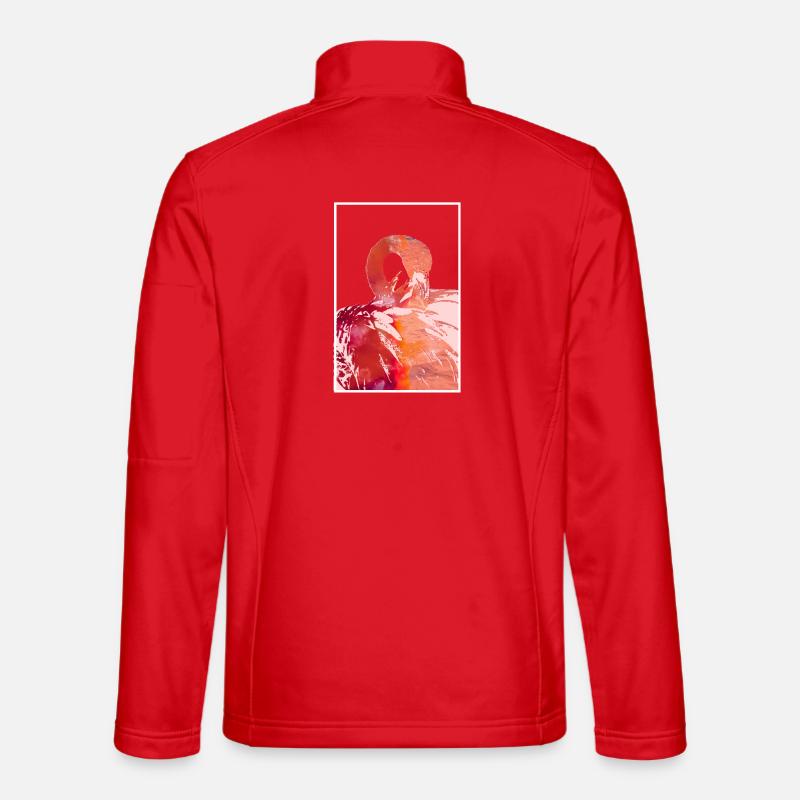 Flamingos - Unisex Softshelljacke - Rot