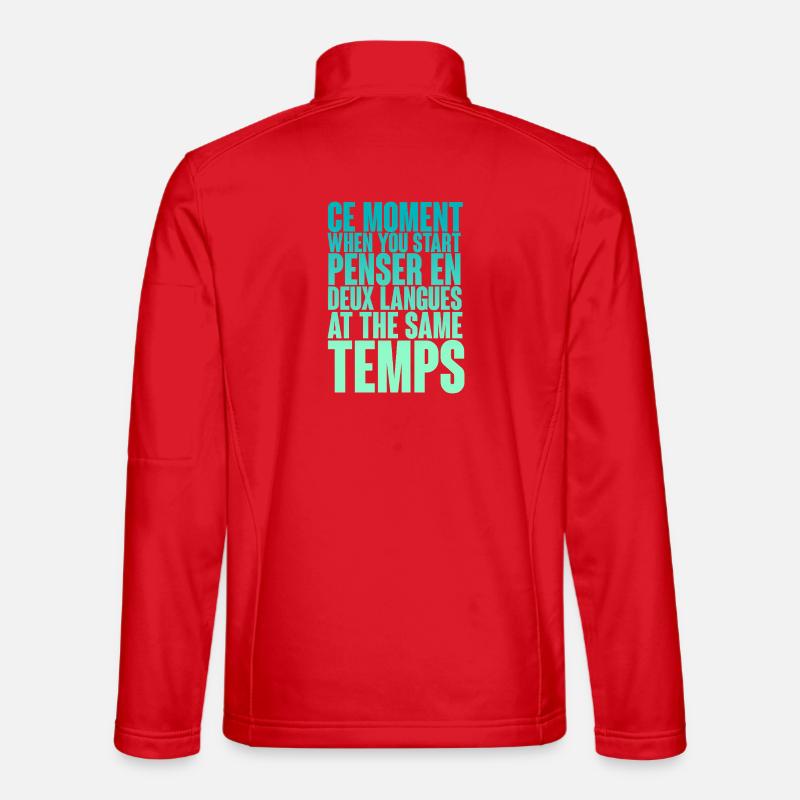 COOL SAYING FOR MULTILINGUALS, INTERNATIONAL - Unisex Softshell Jacket - red