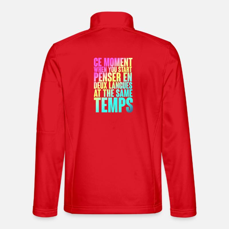 COOL SAYING FOR MULTILINGUALS, INTERNATIONAL - Unisex Softshell Jacket - red