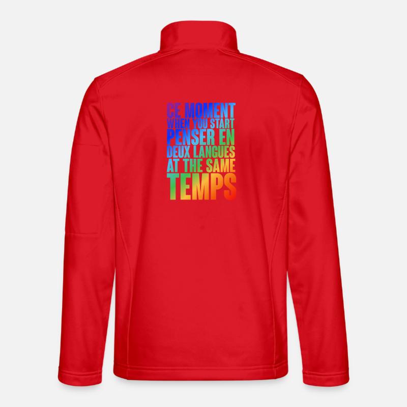 Multilingual thinking motif in color gradient Unisex Softshell Jacket