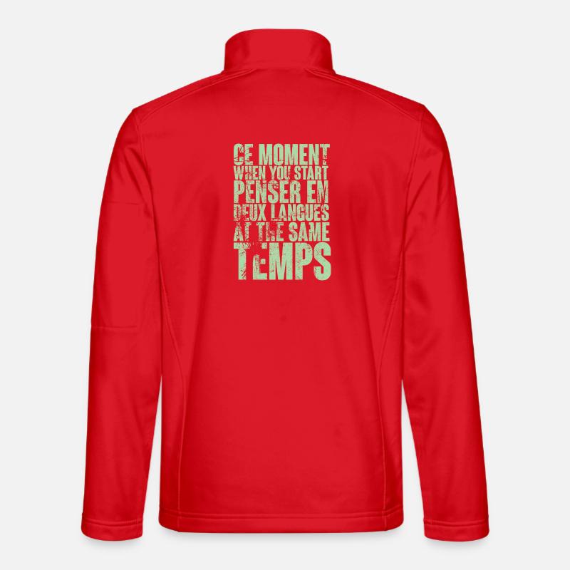 COOL SAYING FOR MULTILINGUALS, INTERNATIONAL - Unisex Softshell Jacket - red