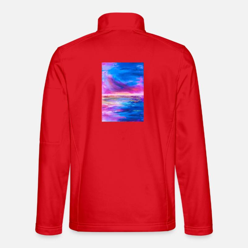 Lebendiger Himmel Horizont Abstrakte Kunst Unisex Softshelljacke