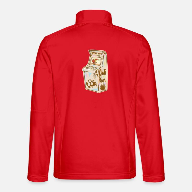 Kiwi Run Arcade Retro - Unisex Softshelljacke - Rot